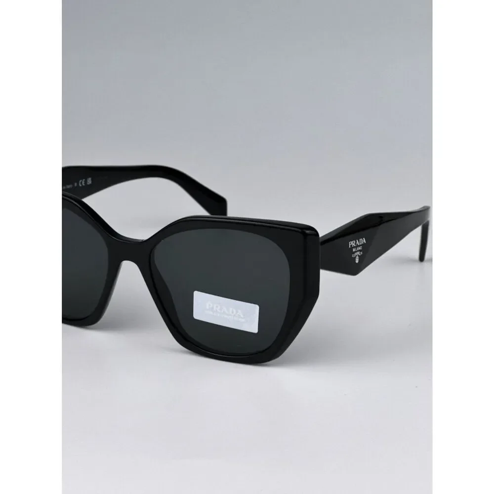NEW Prada PR19ZS 1AB5S0 Black Dark Grey Women Cat Eye Sunglasses PR 19ZS